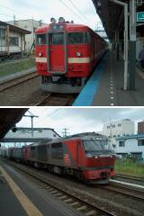 東室蘭駅で撮った列車