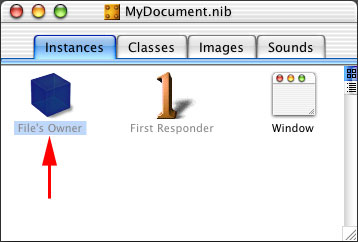 nib�t�@�C���E�B���h�E��File's Owner
