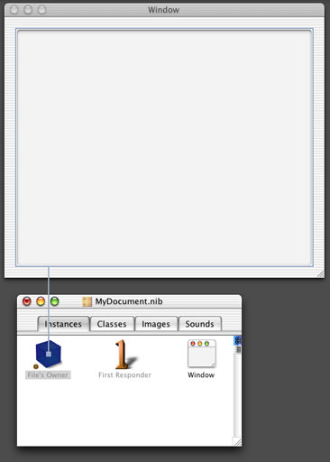 File's Owner����NSImageView�̃C���X�^���X�ɁAControl�{�^�����������܂܃}�E�X���h���b�O����